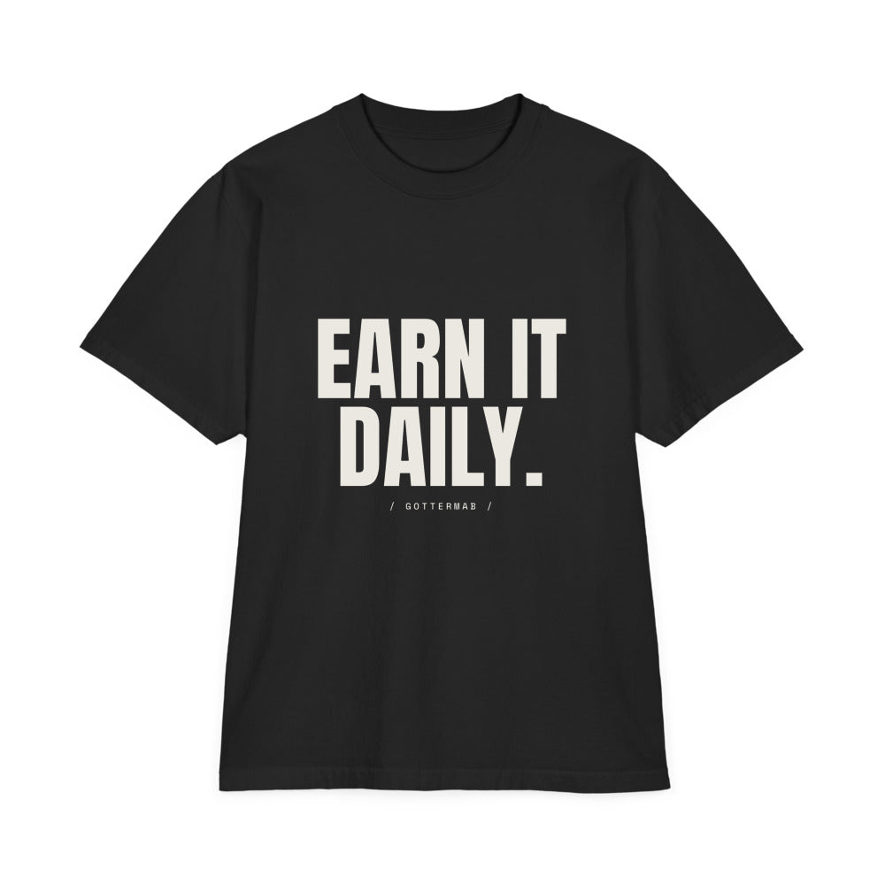 Earn It Daily Oversized Tee in Black