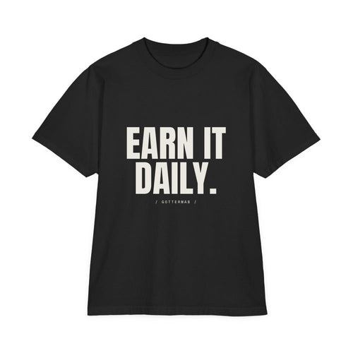 Earn It Daily Oversized Tee in Black