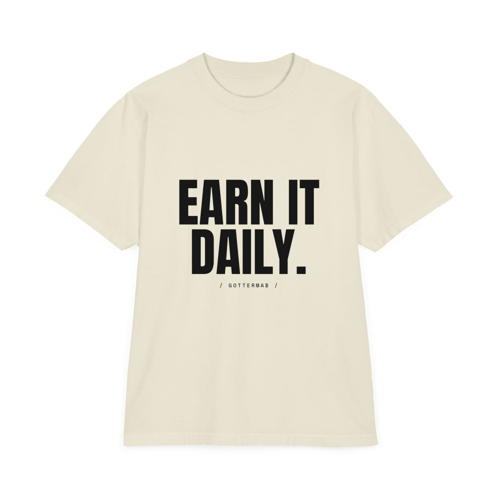 Earn It Daily Oversized Tee in Cream