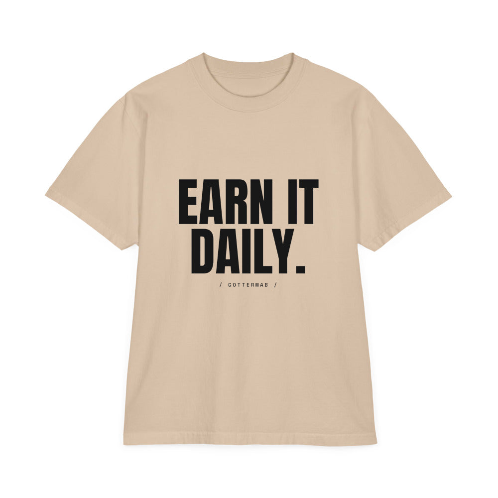 Earn It Daily Oversized Tee in Oatmeal