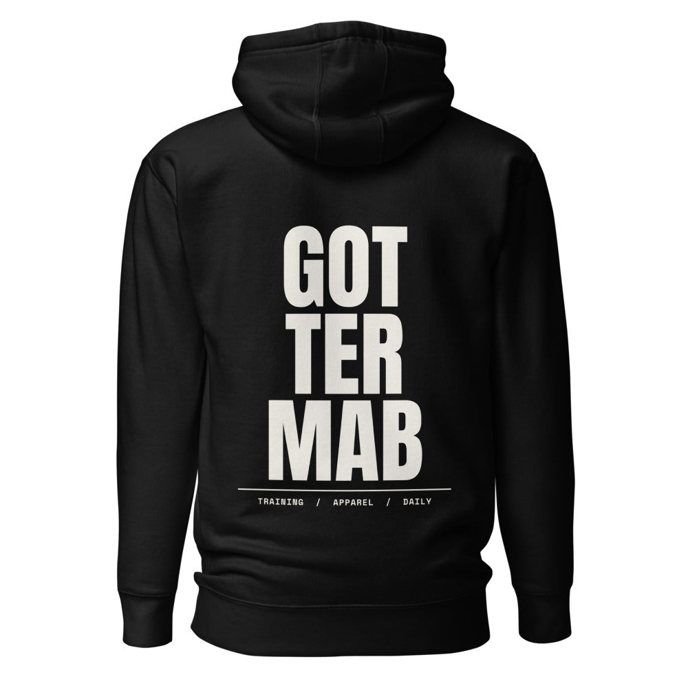 Stack Back Hoodie in Black