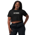 Women's Wordmark Crop Tee in Black