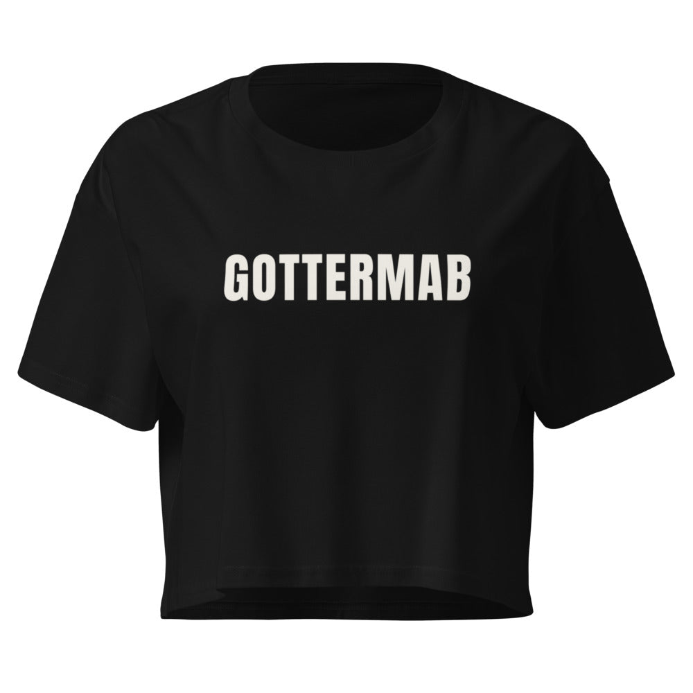 Women's Wordmark Crop Tee in Black