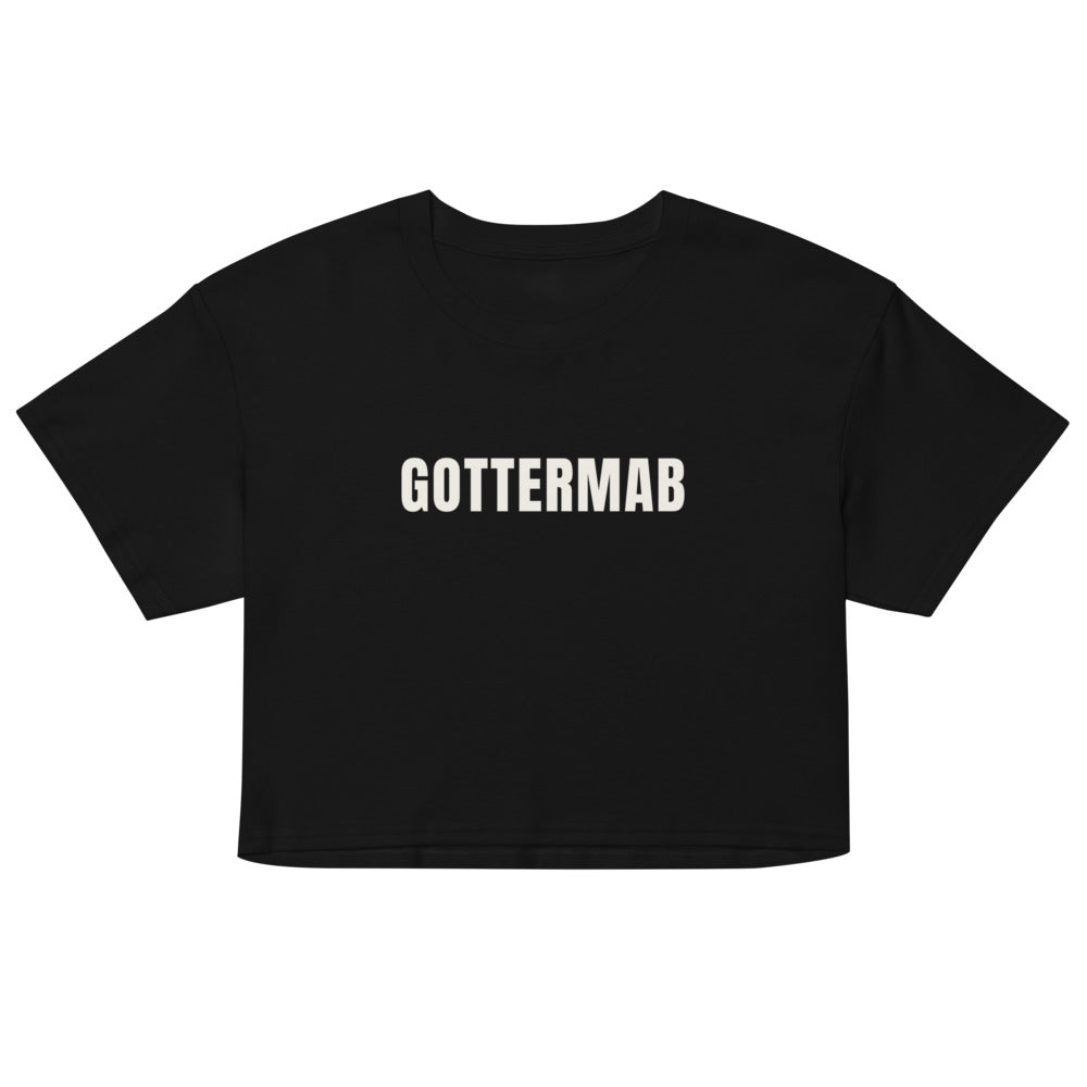 Women's Wordmark Crop Tee in Black