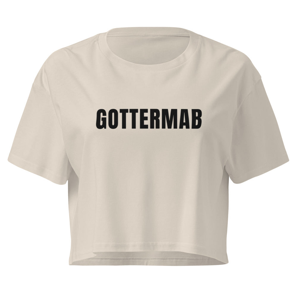 Women's Wordmark Crop Tee in Bone