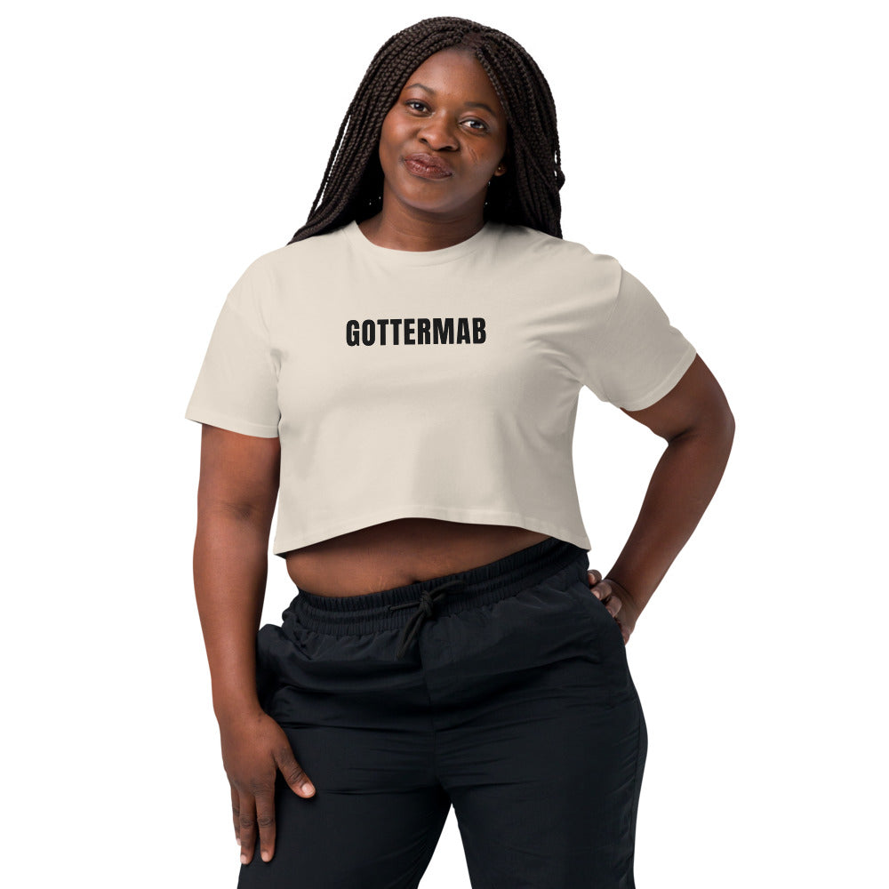 Women's Wordmark Crop Tee in Bone