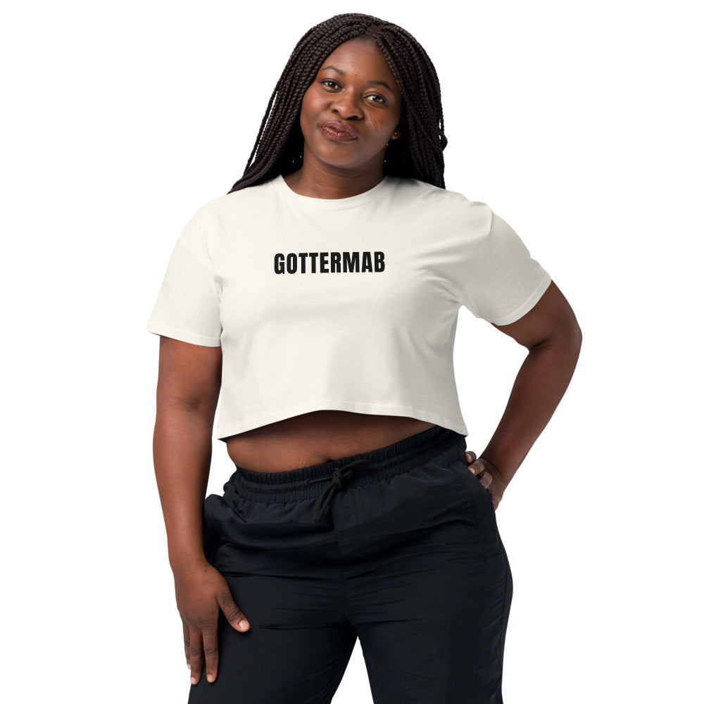 Women's Wordmark Crop Tee in Ecru