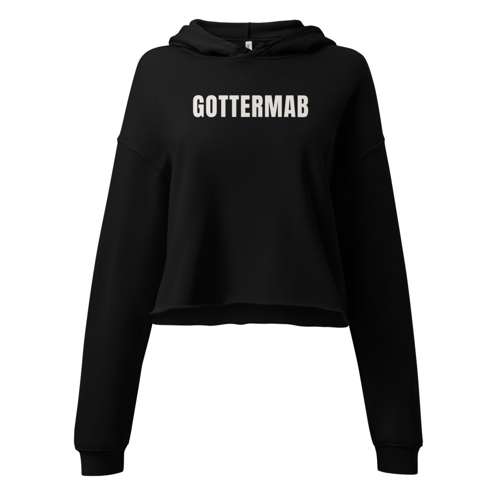 Women's Wordmark Cropped Hoodie in Black
