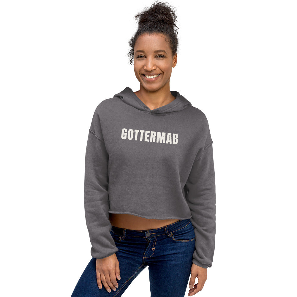 Women's Wordmark Cropped Hoodie in Storm