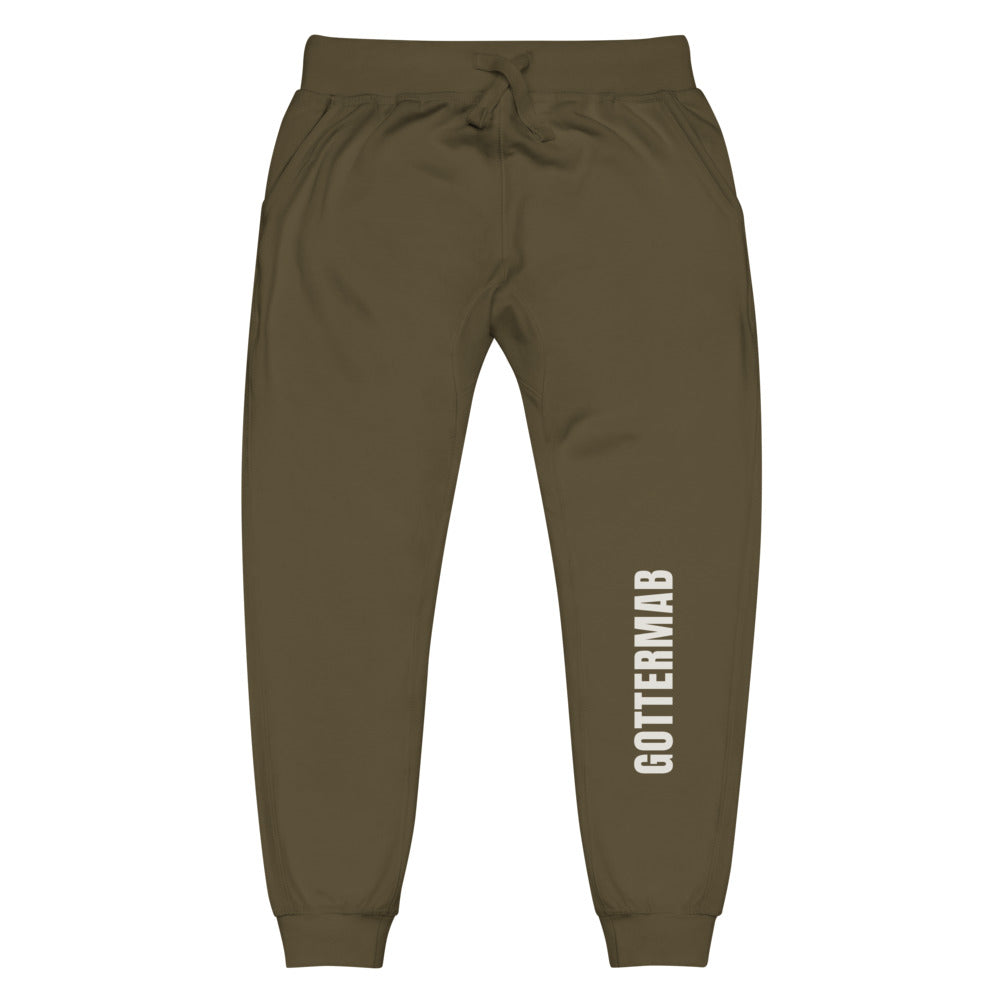 Wordmark Fleece Joggers in Military Green